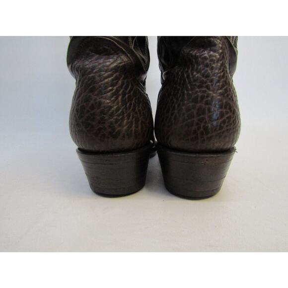 Cowtown Mens Size 9 D Brown Leather Bullhide Cowboy Western Boots